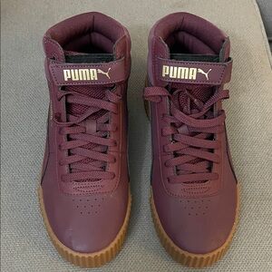Puma High-Top Sneakers - Burgundy